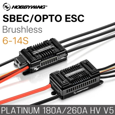 HOBBYWING Platinum 260A SBEC/OPTO HV V5 ESC 6-14S für 700-800 Size Hubschrauber - Bild 1 von 4