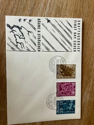 Liechtenstein 1960 trees and bushes top FDC cover SG401-403 - Image 1 of 2