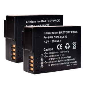 LOT 2 x DMW-BLC12 battery for Panasonic Lumix DMC-G5 G6 G7 G85 GX8 GH2 - Picture 1 of 11