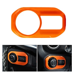 Cubierta de botón de interruptor de control de faros para Jeep Wrangler JL 2018-2021 naranja - Imagen 1 de 12