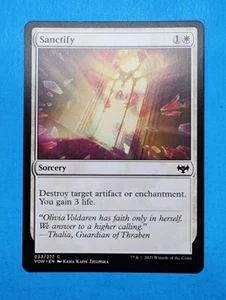 1x Sanctify Innistrad Crimson Vow 2021 Mtg Magic Card Sorcery Plains 33 - Picture 1 of 2