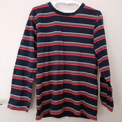 MOTHERCARE Boys Long Sleeve Round Neck Stripe Cotton Blend Top 7-8 yrs CN 128/64 - image 1 of 3