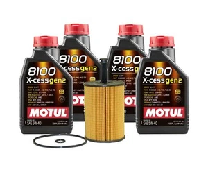 4L Motul 8100 X-CESS GEN2 5W-40 Wix Filter Motor Oil Change Kit API SN - Picture 1 of 1