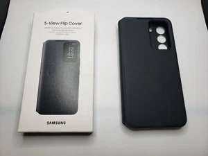 OPEN BOX Samsung S-View Flip Cover Case for Samsung Galaxy S22 - Black EF-ZS901 - Picture 1 of 4