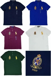 Polo Ralph Lauren Para Hombre Personalizado Calce Ajustado Cresta y Gran Pony Camisa - Imagen 1 de 15