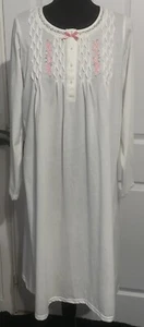 DAMEN GRÖSSE 12-14 CREME JERSEY DESIGN NACHTHEMD BHS KEINE GEBRAUCHSSPUREN - Bild 1 von 7