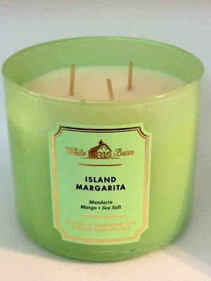 Island Margarita 3 Mechas Vela Baño Cuerpo Funciona Blanco Granero Refrescante Tropical Foto 1 de 4