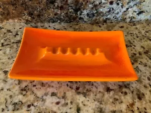 Cenicero de cerámica MCM Royal Haeger de colección - Rectángulo naranja quemado - Imagen 1 de 4
