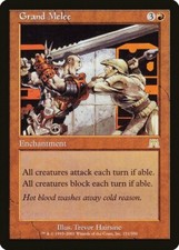 Grand Melee Onslaught NM Red Rare MAGIC THE GATHERING MTG CARD ABUGames