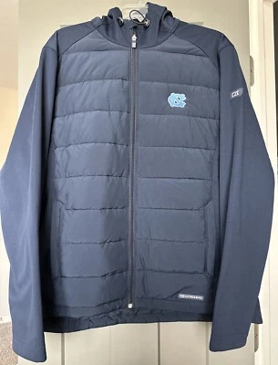 Chaqueta Cutter Buck Para Hombre Grande Azul Marino Aislada Con Capucha Evoque Híbrida UNC Tarheels Foto 1 de 4