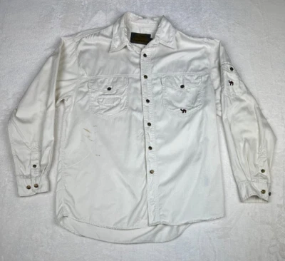 Vintage Camel Trophy Adventure Wear Safari Logo Off-White Shirt Shacket Mens M - Image 1 of 4