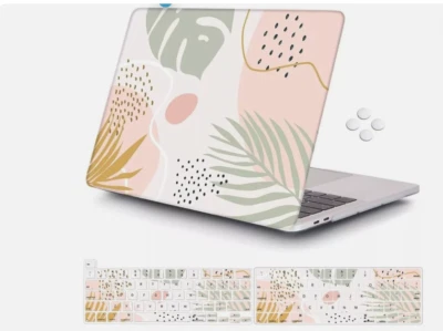 Funda Carcasa iCasso para Macbook Pro 13" + Cubierta de Teclado Silicona - Rosa Floral Foto 1 de 4