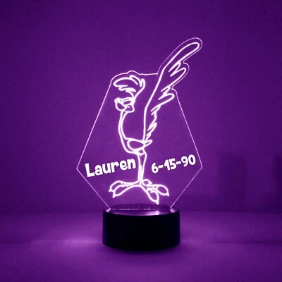 Correcaminos, Personalizado GRATIS, Lámpara de Luz Nocturna LED + Control Remoto, Iluminar  Foto 1 de 4