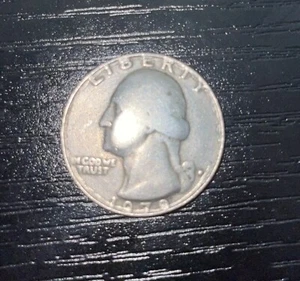 1970 US Copper quarter D Mint mark error coin Rim Lining Error - Picture 1 of 3