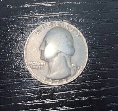 1970 US Copper quarter D Mint mark error coin Rim Lining Error - Image 1 of 3