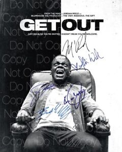 Get Out podpisany Daniel Kaluuya Jordan Peele Williams 8X10 zdjęcie plakat pocztówka fotograficzna
