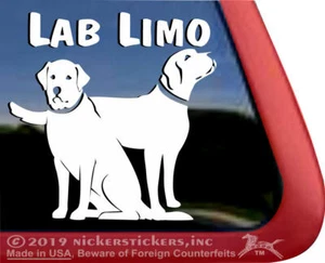 Lab Limo | Labrador Retriever Vinyl Dog Decal - Bild 1 von 3