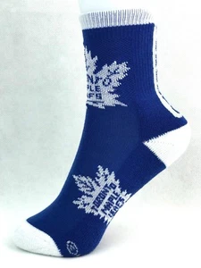 Calcetines juveniles de hockey azul Deuce de hockey Toronto Maple Leafs nombre pierna abajo - Imagen 1 de 3