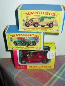 (3) Vintage MATCHBOX 1912 Packard L & 1911 Renault & 1904 Spyker Tourer w/Boxes - Picture 1 of 12
