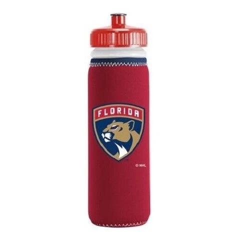 FLORIDA PANTHERS 22oz SQUEEZABLE PLASTIC WATER BOTTLE (CLOSEOUT) Cover
