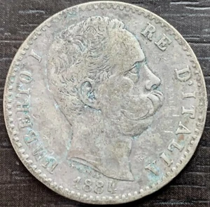 Italy - Umberto I - 2 Lire 1884 R Rome - Picture 1 of 2