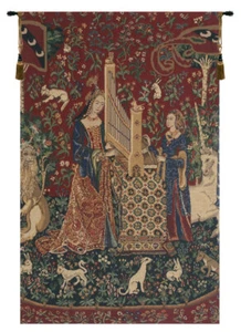 Dama y el Órgano Medieval Unicornio Belga Tapiz Arte de Pared Colgante (Nuevo) - Imagen 1 de 6