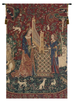 Lady and the Organ Medieval Unicorn Belgian Tapestry Wall Art Hanging (New) - Image 1 of 4