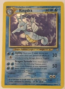 Kingdra 8/111 Neo Genesis Unlimited Rare Holo Pokemon Schöne Karte - Bild 1 von 8