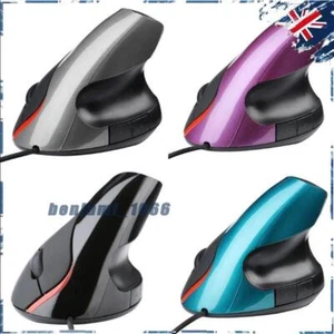 USB Mouse Vertical Ergonomic 5D Optical Wired Gaming DPI PC Laptop Mice 1200DPI - Picture 1 of 14