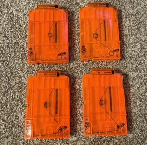 Nerf N-Strike Elite 6 Round Dart Clips Lot of 4 Clips - Tested - Picture 1 of 3