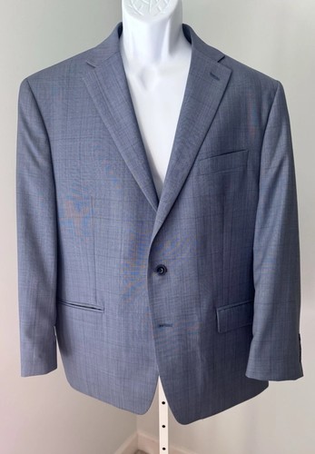 Blazer cappotto sportivo Michael Kors uomo blu a quadri misto lana 2 bottoni 46R us intime ottimeioni