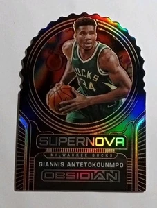 2020-21 20 2021 Panini Ossidiana Giannis Antetokounmpo #5 Supernova Arancione 25/35 - Foto 1 di 2