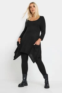 Yours Curve Women's Plus Size Hanky Hem Pocket Dress - Picture 1 of 7