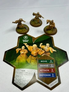 Heroscape Shaolin Monks Squad (3) w/ Card – Jandar’s Oath – Monk Figures - Picture 1 of 7