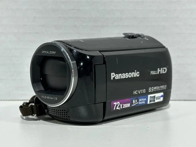Panasonic HC-V110 Full HD 38x Optical Zoom Black Compact Digital Camcorder - Image 1 of 4