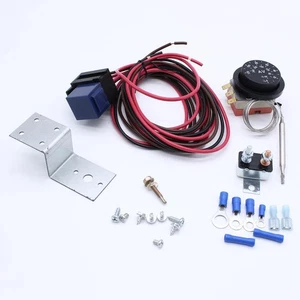 12V Electric Radiator Fan Thermostat Control Relay Wire Kit Replace Parts for - Picture 1 of 7