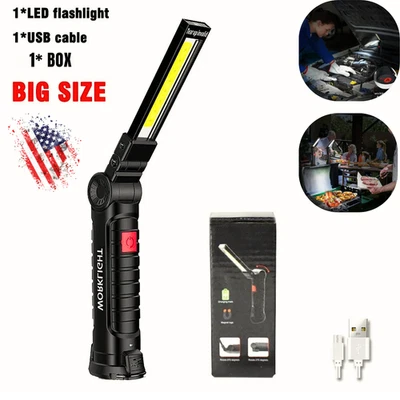 🔦 LED Portable Work Light 360° Magnetic USB Rechargeable Flashlight | Free Ship