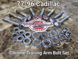 Chrome Rear Trailing Arm Bolts - 77-96 Cadillac/Caprice/Impala - Picture 1 of 7