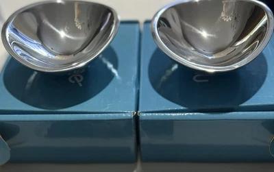 Nambe Butterfly Bowl 6 Inch 8 Ounce - Silver Salad Bowls Set Of Two New in Box - Image 1 of 4