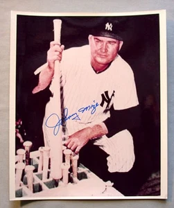 Original MLB HOF Johnny Mize New York Giants  Signed Baseball  Photo # 2 - Picture 1 of 1