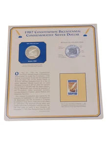 1987-S Prueba de Constitución Dólar de Plata PCS Panel con Sello - 90% Plata - Imagen 1 de 5