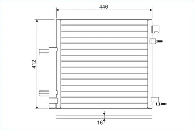 Condensador VALEO 822578, aire acondicionado para CHEVROLET Foto 1 de 3