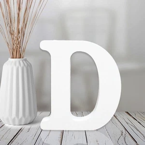 AOCEAN 4 Inch White Wood Letters Unfinished Wood Letters for Wall Decor - Picture 1 of 7