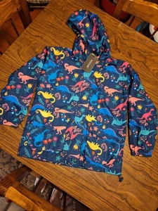 Girls Dinosaur Raincoat Lined Size 10/12 - Picture 1 of 1