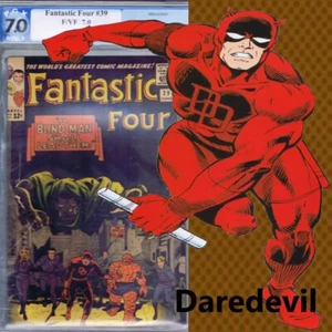 1965 Fantastic Four 39 Not CGC 7.0 Silver Age Daredevil, Doctor Doom - Bild 1 von 4