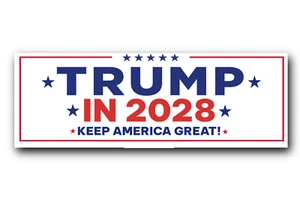 TRUMP 2028 Bumper Sticker Decal Political Republican Vance THIRD TERM Maga Donal - Picture 1 of 1