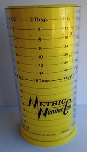 Metric Wonder Measuring Cup 2 Cup 16 oz. Milmour Products Yellow  - Picture 1 of 6