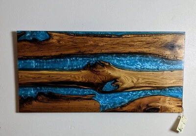 Синий эпоксидной смолы реки спальни кровать изголовье, King кровать изголовье декоры - Изображение 1 из 4