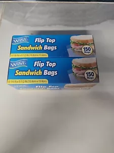 300 Ct Fold Top Sandwich Bags Food Storage Snack Reusable BPA Free Value Pack - Picture 1 of 4