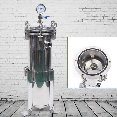 #4 Bag Filter Housing In/Out Flat Plate Lid Stainless Steel 167mm Diameter150Psi - Image 1 of 4